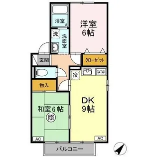 セジュール中村 B棟【2階】の間取り