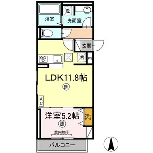 パーク倉敷【1階】の間取り