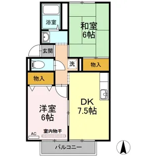 アーバンシャトル B棟【2階】の間取り