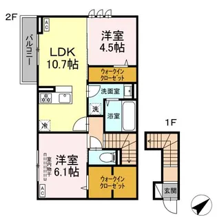 LE CLAIR【2階】の間取り