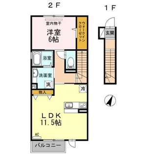 ボヌール(連島町)【2階】の間取り