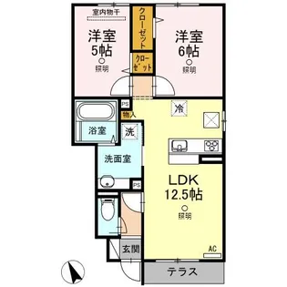 フェリス ディア A棟【1階】の間取り