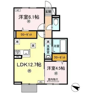 クレドール東塚【1階】の間取り