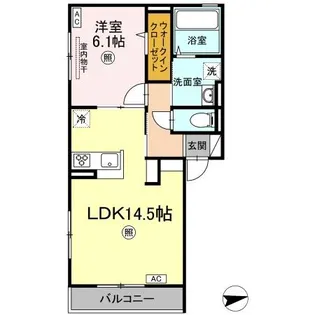 クローバーM D棟【3階】の間取り