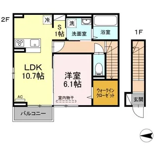 オアゾ乙島 D棟【2階】の間取り