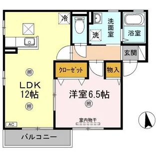 サンメゾン・小池 D棟【1階】の間取り