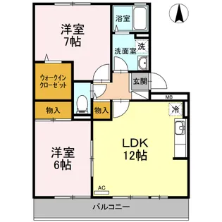 セジュール田中【3階】の間取り