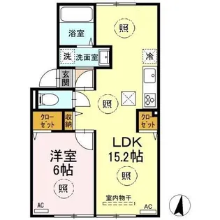 サンシャイン江口 B棟【1階】の間取り