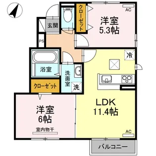 ルーチェ【1階】の間取り
