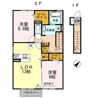 ラクス コーフ【2階】の間取り
