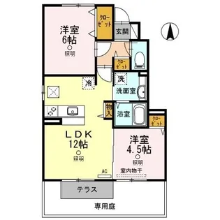 オークス金子 D棟【1階】の間取り