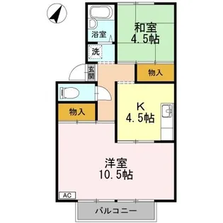 プレジール小﨑【2階】の間取り