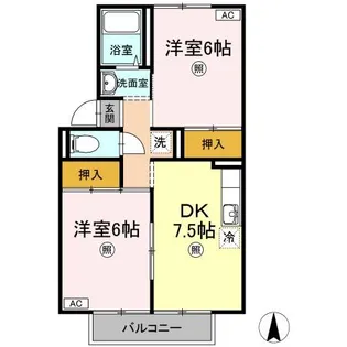 ハートハウスII III II棟【2階】の間取り