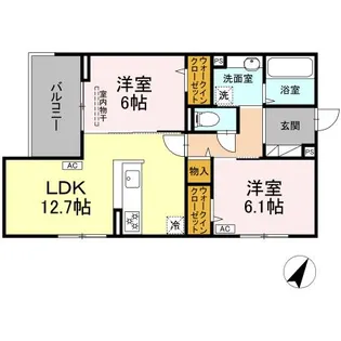 ヴィオルーチェ B棟【2階】の間取り