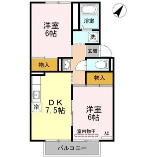 プレジールモリ【1階】の間取り