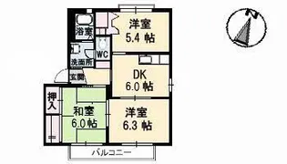 シャーメゾン大福 B棟【2階】の間取り
