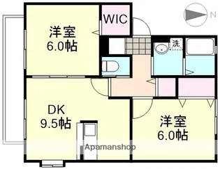 サンビレッジコスモス B棟【2階】の間取り