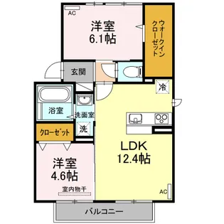 ルーチェ・プラッシード【2階】の間取り