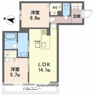 竹仲屋【1階】の間取り