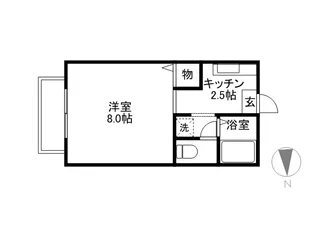 シャトレー愛【205号室】の間取り