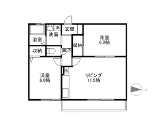 ハーモニー平島【2階】の間取り