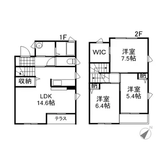 シャーメゾン プラサ【1階】の間取り