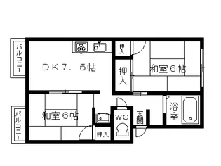 フェリシティあおい【2階】の間取り