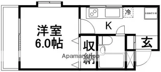 ジュネス沖新【4階】の間取り