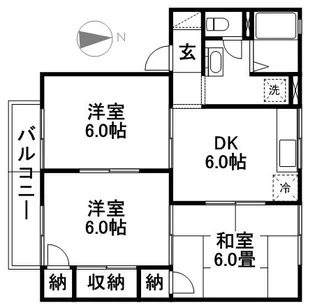 3DKの間取り画像