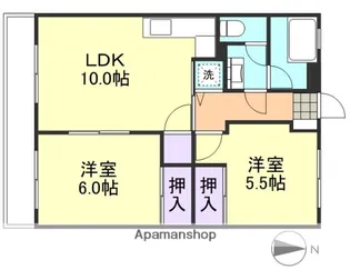 老松レジデンス【6階】の間取り