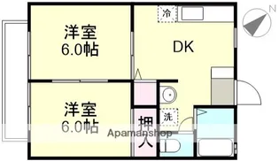 田金マンション C棟【1階】の間取り