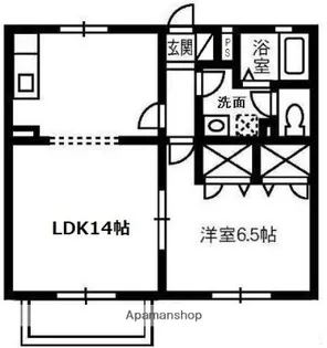モンプリエールA【2階】の間取り