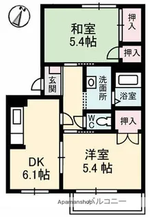 フレグランス福島 D棟【1階】の間取り