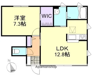 プラムプレイス【1階】の間取り