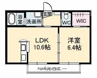 ローズ・パール A棟【1階】の間取り