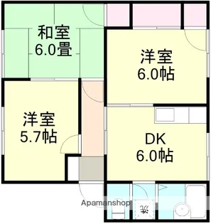 グランドール大山【1階】の間取り