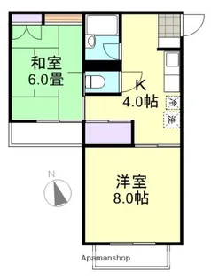 ピュア笹沖【2階】の間取り