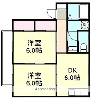 フラワーA【2階】の間取り