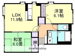 フォブールメールA【1階】の間取り