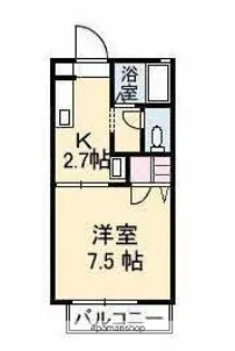 ディアス上小川【2階】の間取り