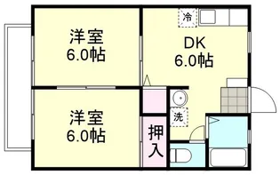 田金マンション B棟【2階】の間取り