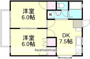 グローバルKY【2階】の間取り