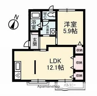 アメニティ福島 B棟【2階】の間取り