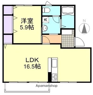 アメニティ福島 B棟【1階】の間取り