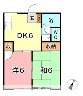宮原コーポ大橋【1階】の間取り