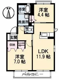 アネシス C棟【2階】の間取り