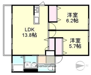 ひまわりA【2階】の間取り