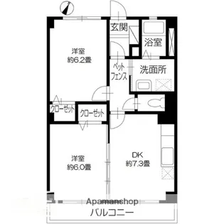 グローリー上の町【3階】の間取り