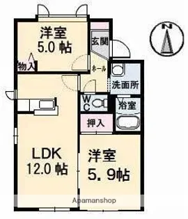 グランセフィラ B棟【1階】の間取り