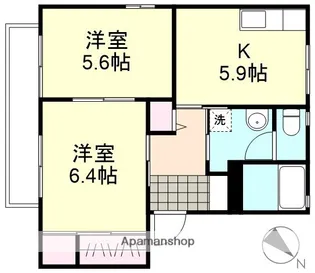 グランメイト B棟【1階】の間取り